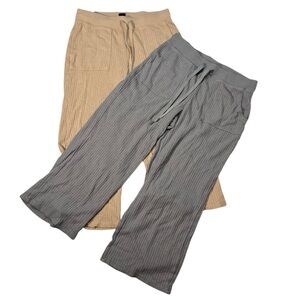 Lot of 2 J. Crew Supercozy waffle wide-leg pant